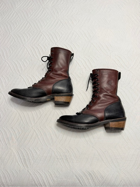 Chippewa Men’s Brown & Black Leather Logger Boots. Size 10.5 main image 5
